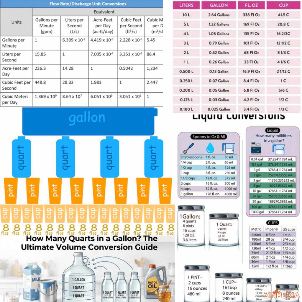 Gallon Conversion Guide: Liters, Cups, Ounces, Quarts, and More