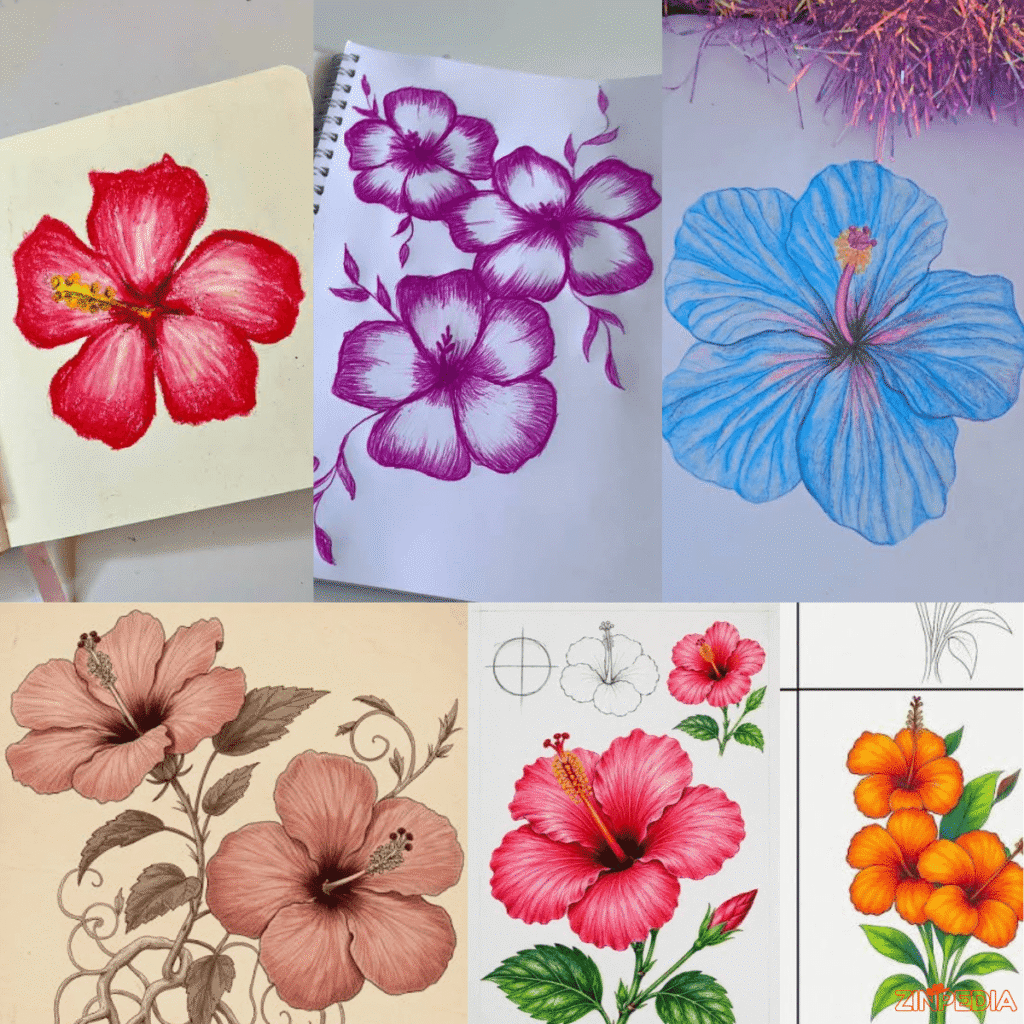 Hibiscus Flower Drawing: Easy Step-by-Step Tutorial for Beginners